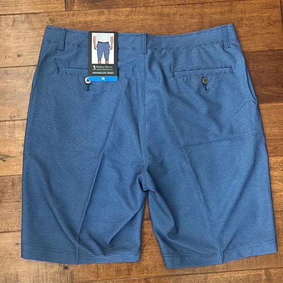 NWT Pebble Beach Men Dry Luxe Performance Blue Stripe Shorts Size 36 - Picture 10 of 10